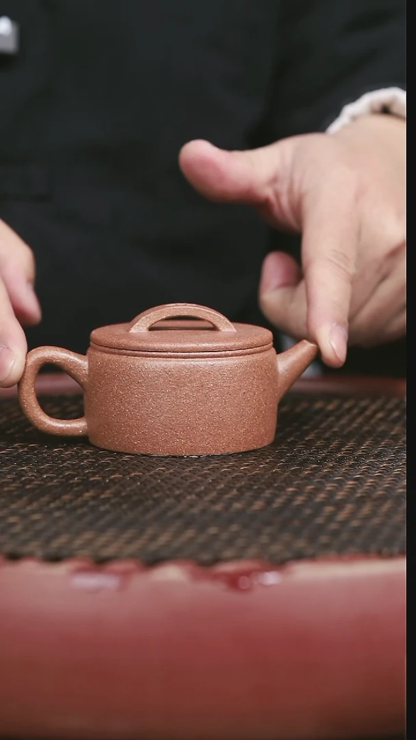 茶壶紫砂桃花泥汉瓦120CC