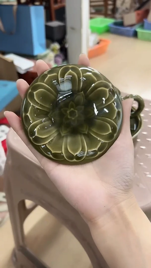 龙泉云间青瓷小米茶器