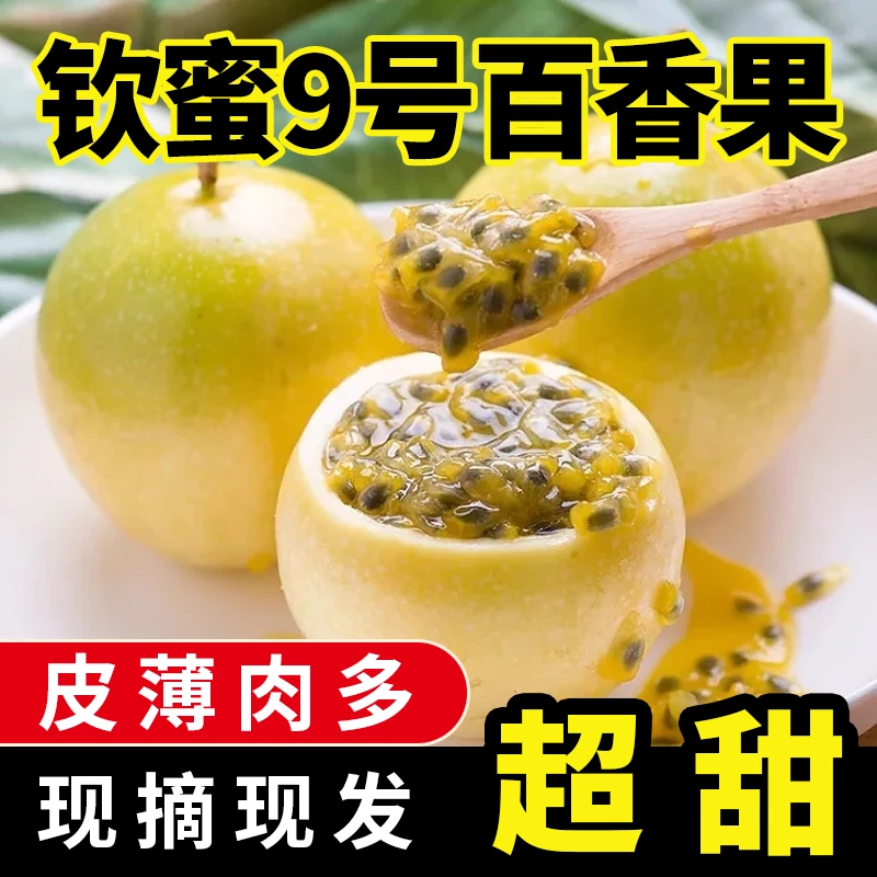 Z1广西正宗钦蜜9号黄金百香果香甜多汁新鲜直达应季水果