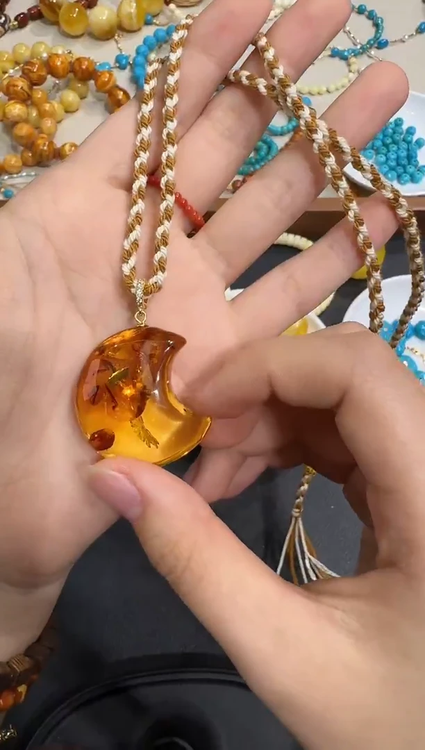 琥珀颈饰未镶嵌X1119-1195-131