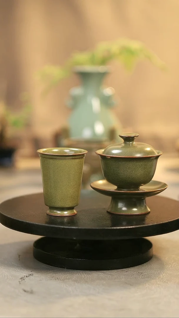 杯子瓷原产地原矿釉 三才元宝+闻香杯