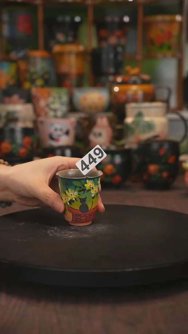 紫砂油画手绘釉下彩449