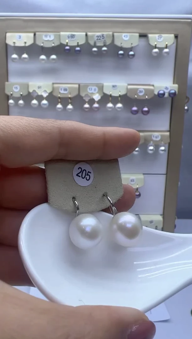 【闪购商品】淡水珍珠耳饰银S925镶嵌205