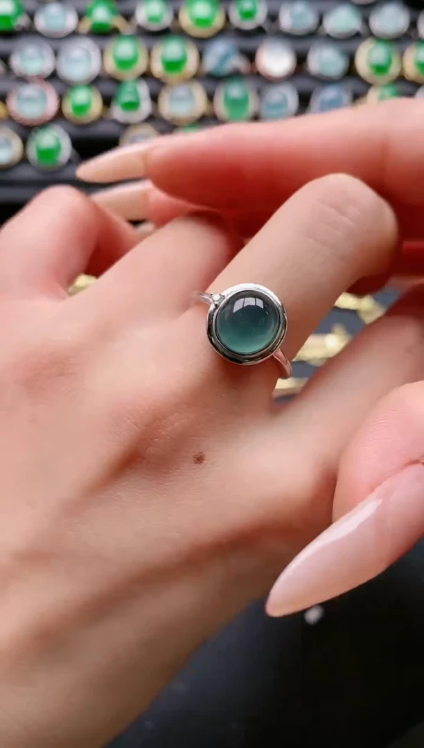 【闪购商品】翡翠戒指银S925镶嵌1111111