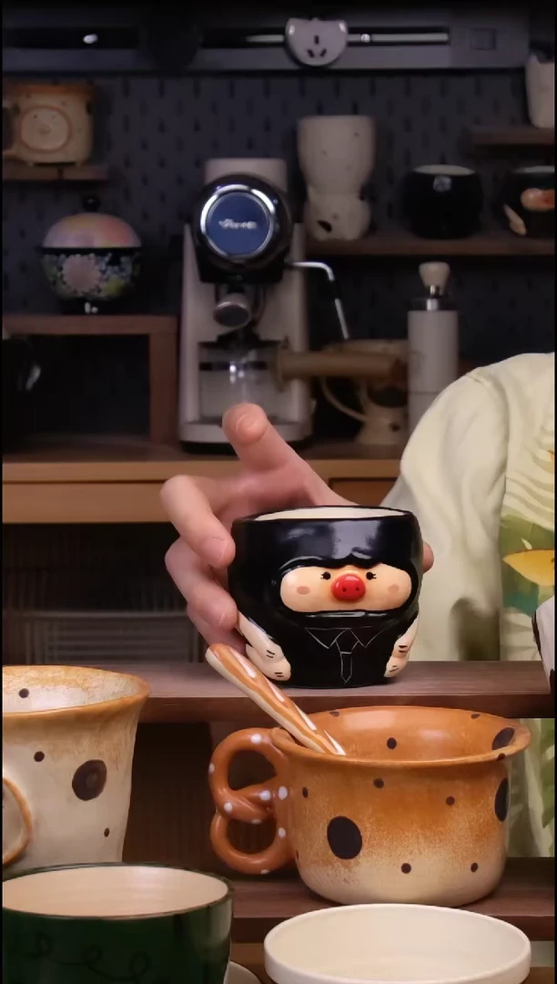 杯子景德镇可爱设计师款陶瓷