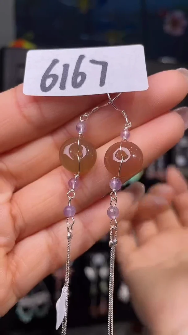 未镶嵌耳饰玛瑙/玉髓喜欢拍