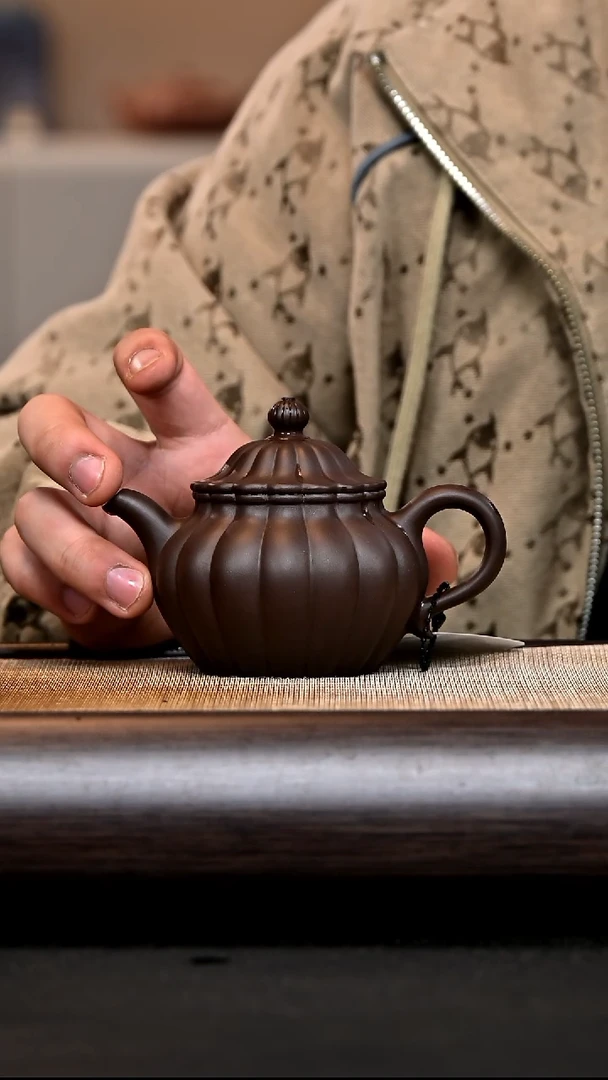 【闪购商品】紫砂茶壶JM-JST16202 筋纹秋水 紫泥
