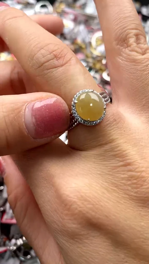 【闪购商品】翡翠戒指银S925镶嵌222222    9