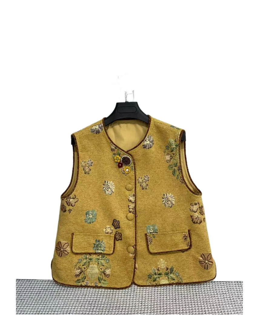 25552  复古  气质  口袋  高级感  百搭  马甲