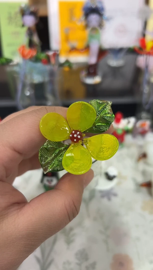 手工艺品琉璃一枝花