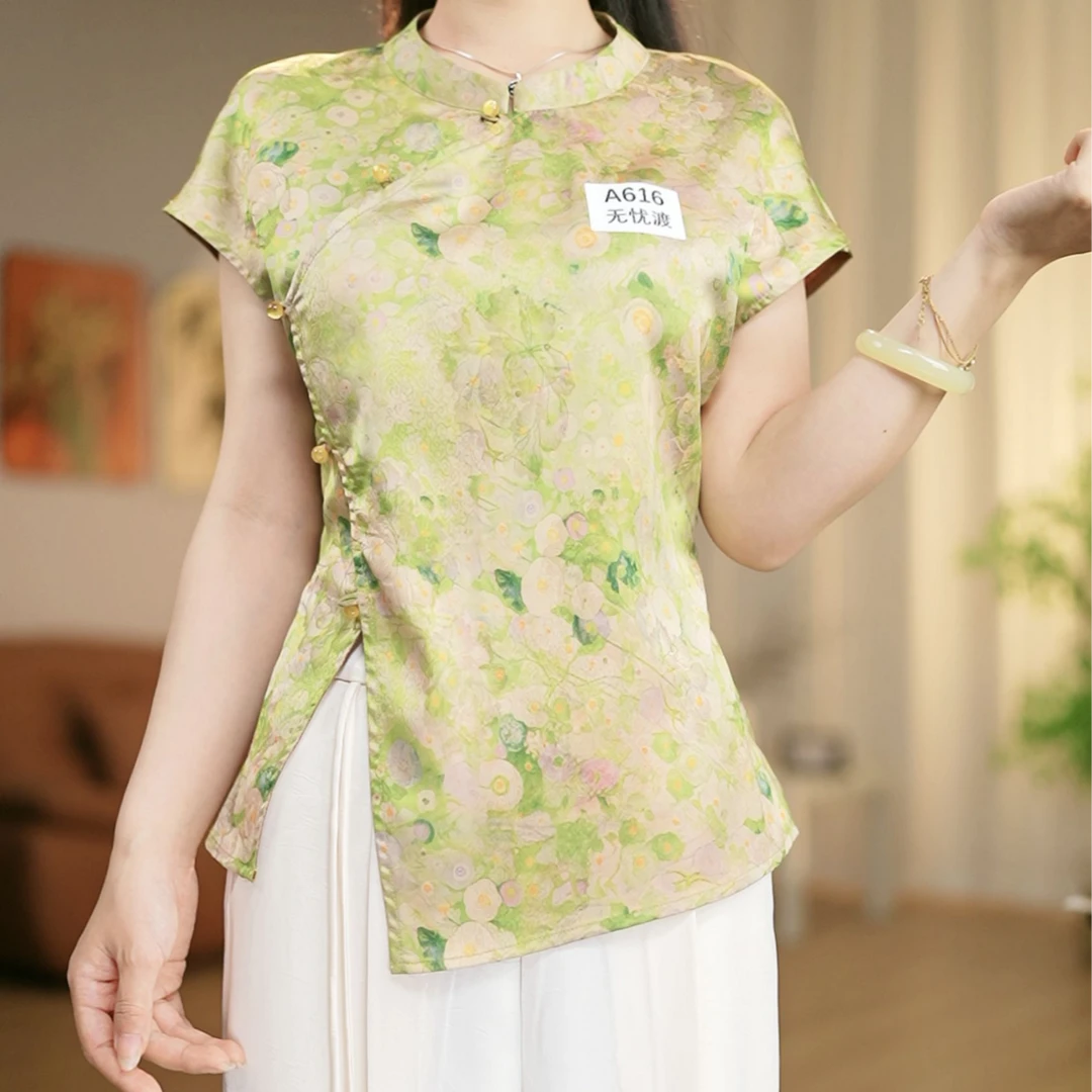 【D616-无忧渡】改良版新中式国风女款复古修身开衫飞袖上衣-菲哥