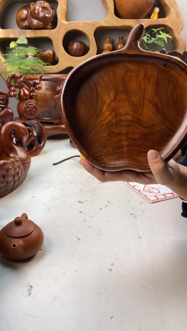 香樟木A55苹果盘/尺寸20*21*4.5