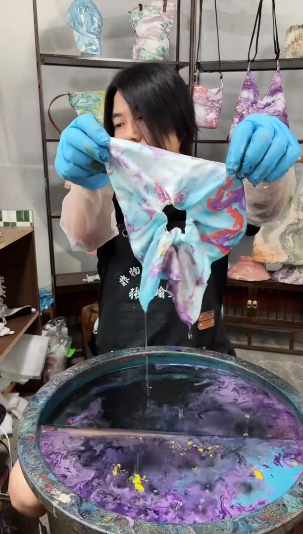 105非遗大漆漂漆发圈