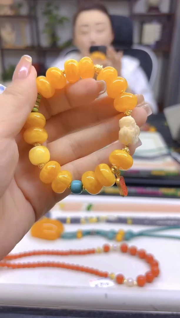 未镶嵌蜜蜡手链DIY款S659