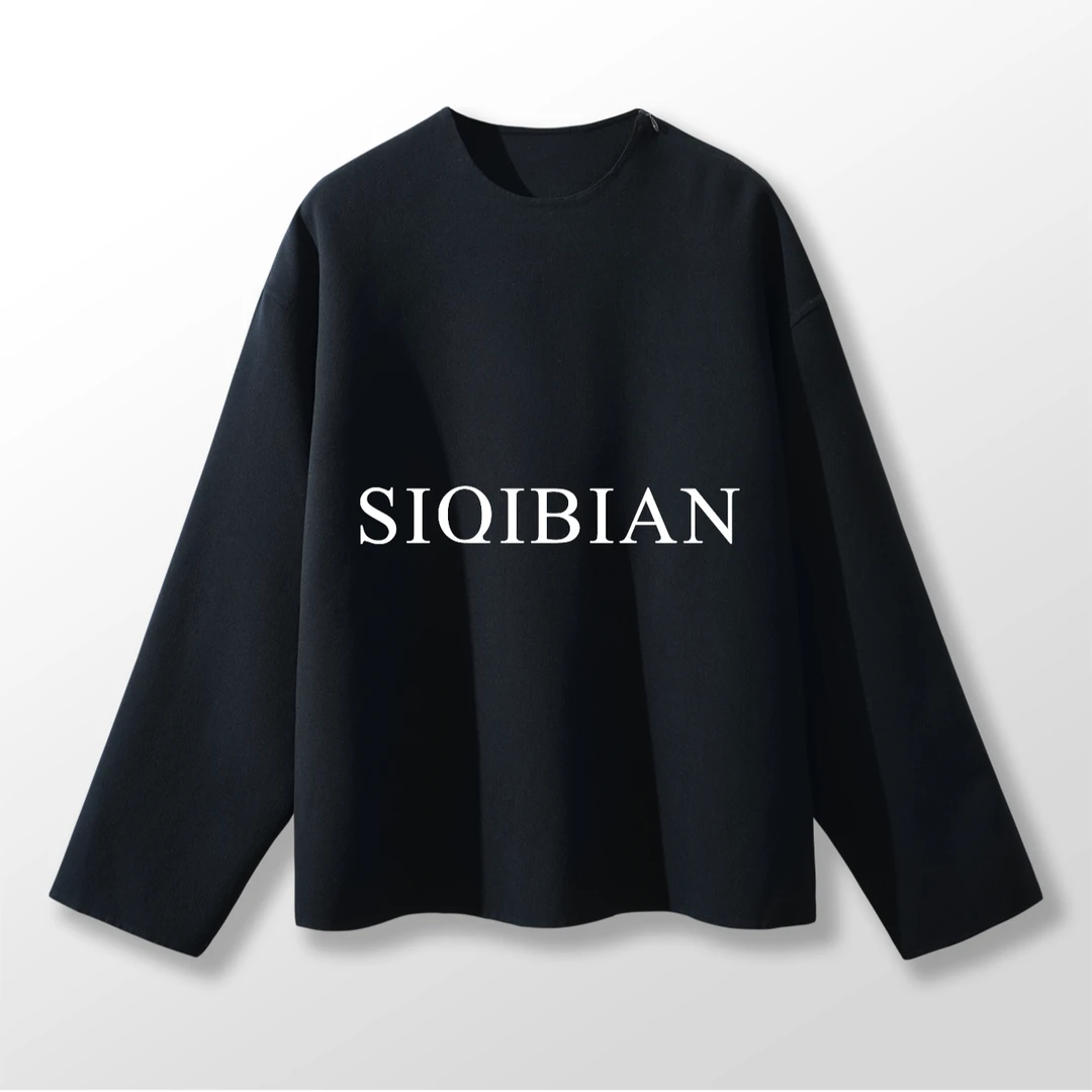 SIQIBIAN ｜25SS春季新品气质百搭拉链肩线极简卫衣-SQ-WY055