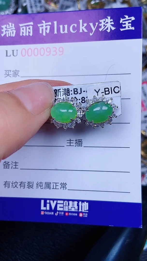 颈饰银S925镶嵌翡翠0939