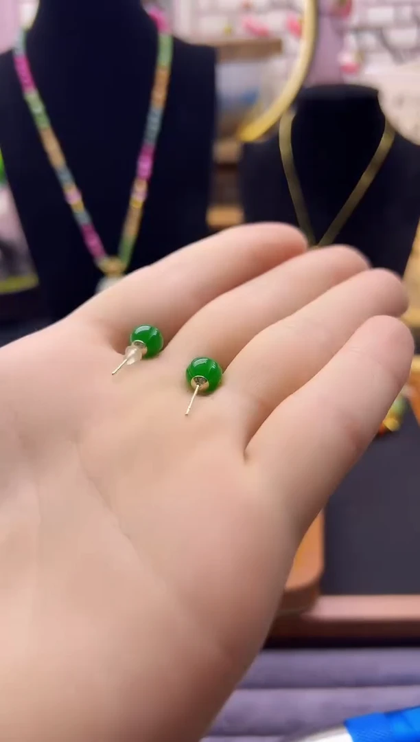 【闪购商品】翡翠耳饰14K金镶嵌E11