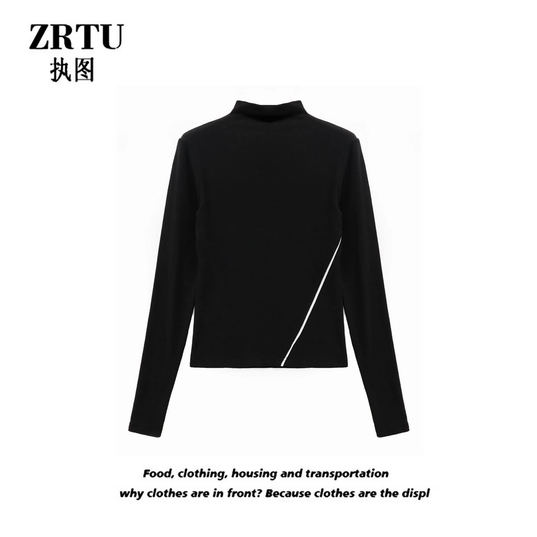 ZRTU/执图（自播）2024秋冬长袖半高领打底衫百搭修身T恤