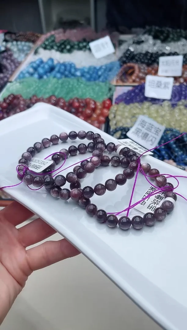 【闪购商品】水晶手链银S925镶嵌紫哩云母605