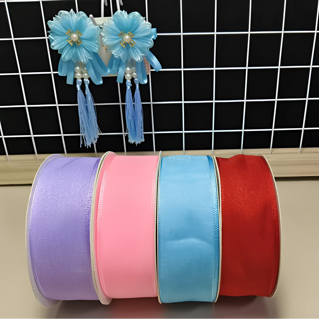 《燕子家》4CM珍珠纱珠光纱手工DIY发夹发饰辅料材料花束丝带