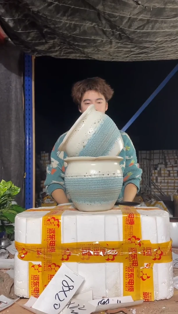 紫砂花盆宜兴紫砂粗陶花盆20*18