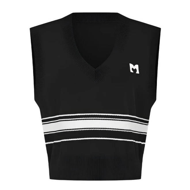 【商场同款】条纹背心春装新款经典黑白撞色针织马甲女M729008682