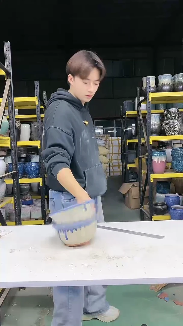 紫砂花盆宜兴紫砂粗陶花盆16*9