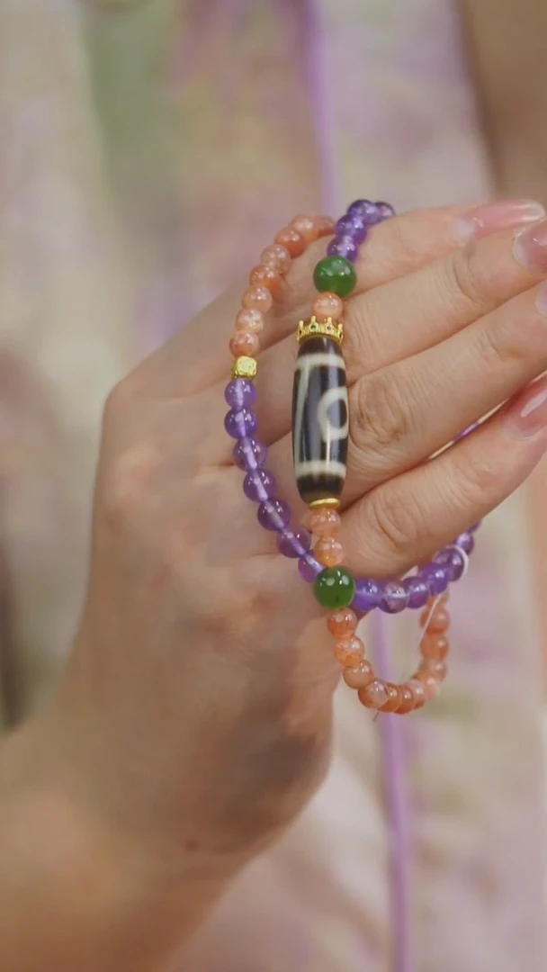 玛瑙/玉髓手串未镶嵌多样性发其一