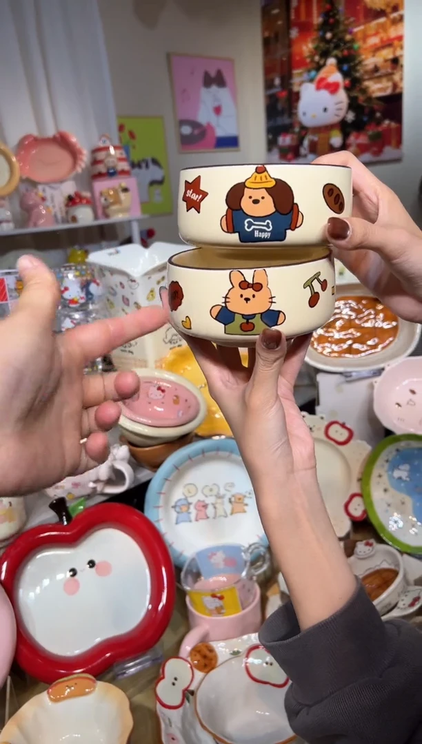 瓷可爱餐具发图片款