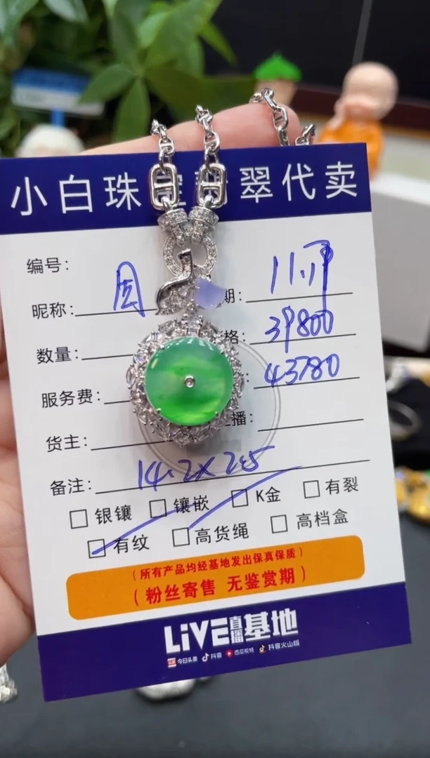 套链18K金镶嵌翡翠因*套链