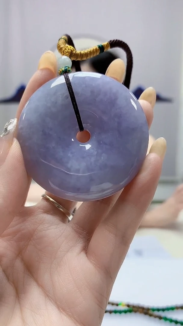 定制翡翠未镶嵌4852DD-毛货挂件赠珠链95