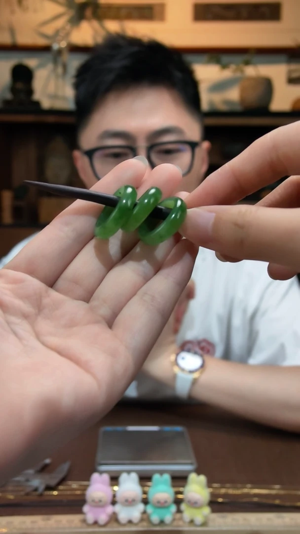 和田玉戒指未镶嵌14#碧玉指环HX多样性发一