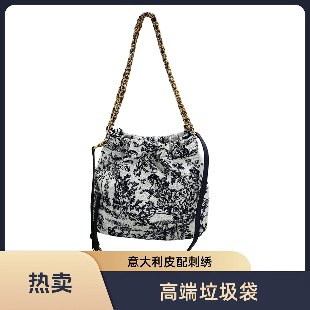 设计师新款时尚牛皮配高端刺绣面料25C0585