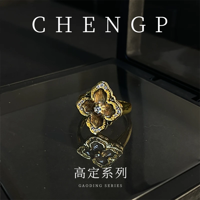 钛钢戒指 CC1096 高定系列  布家开口戒