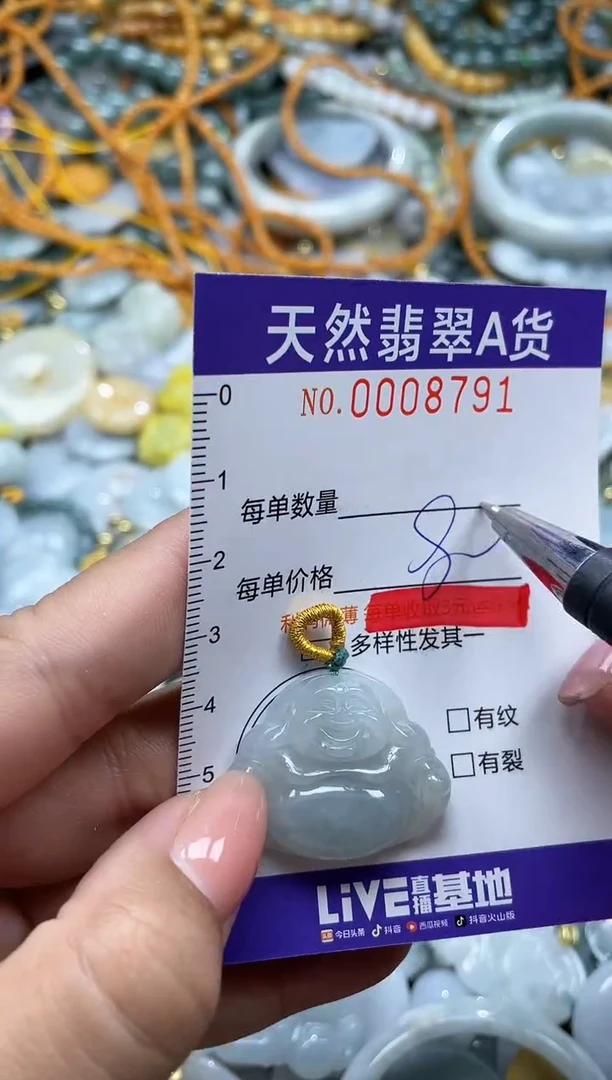 翡翠未镶嵌颈饰08791