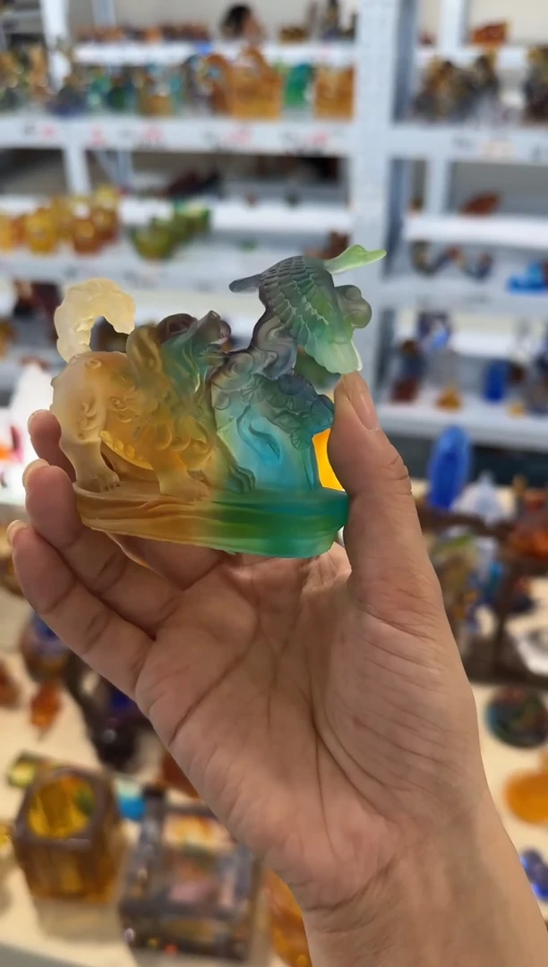 琉璃古法琉璃 小狗 大雁