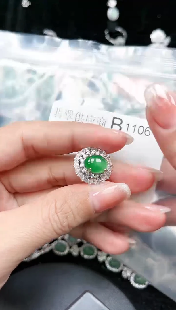 【闪购商品】翡翠颈饰未镶嵌赠皮绳1106