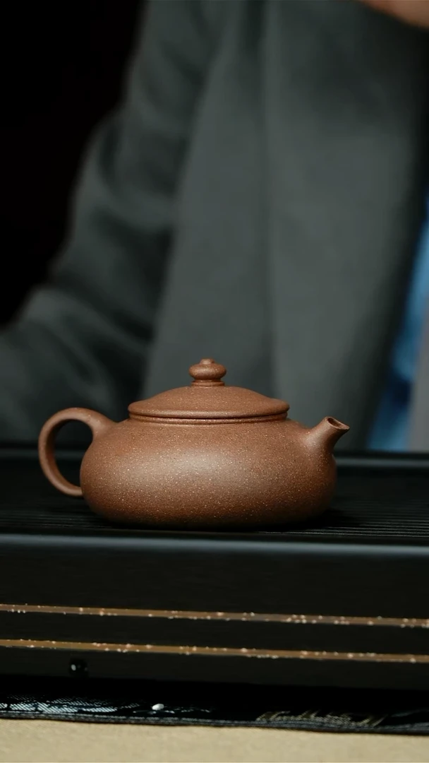 茶壶紫砂桃花泥寒江壶150cc