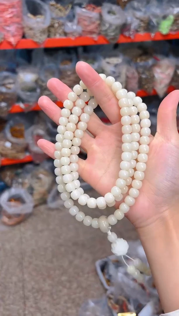 吊坠菩提根/象牙果荔枝栋小卡桶珠108项链