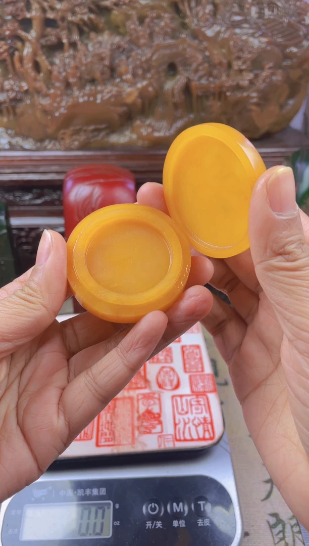 【闪购商品】寿山石印石田黄印泥盒