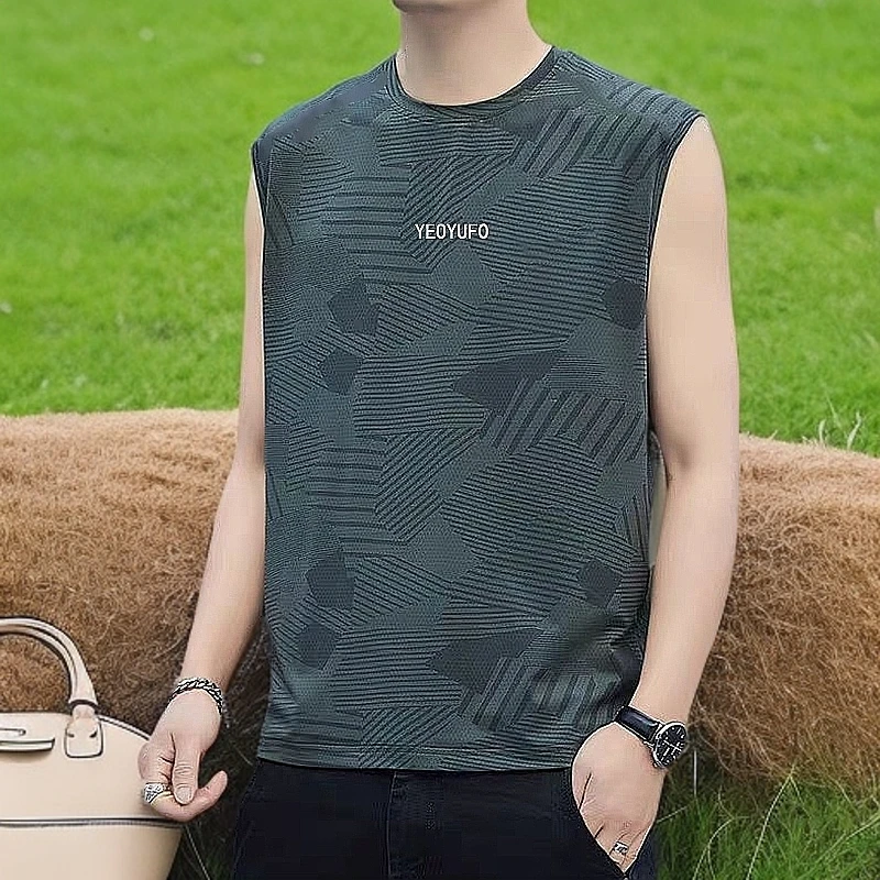 无袖T恤上衣潮胖子肥佬200-300斤加肥加大号夏季背心大码男装坎肩