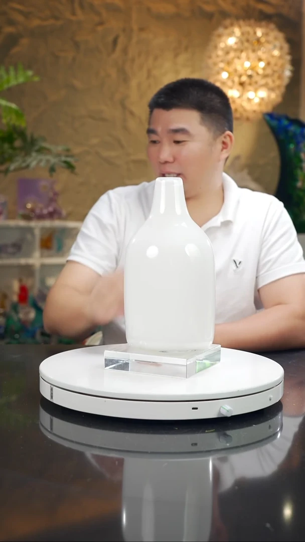 手工艺品琉璃福利白色花瓶
