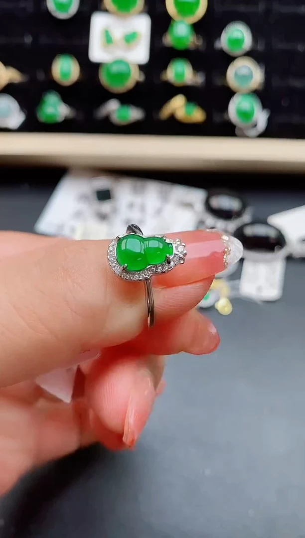 【闪购商品】翡翠戒指银S925镶嵌212121