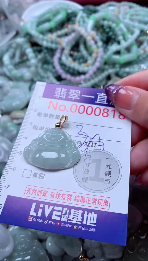 翡翠未镶嵌吊坠(不含链)818