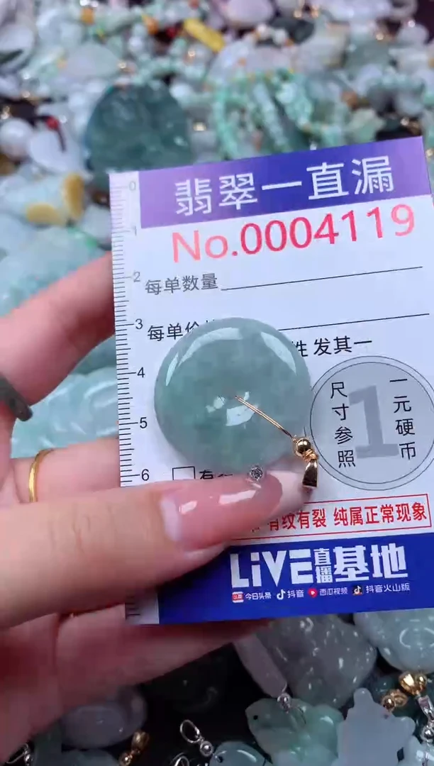 翡翠未镶嵌吊坠(不含链)4119