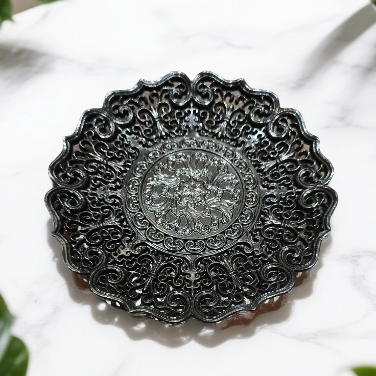 【小乔赏瓷】黑色镂空合金杯垫（小乔专属）th157