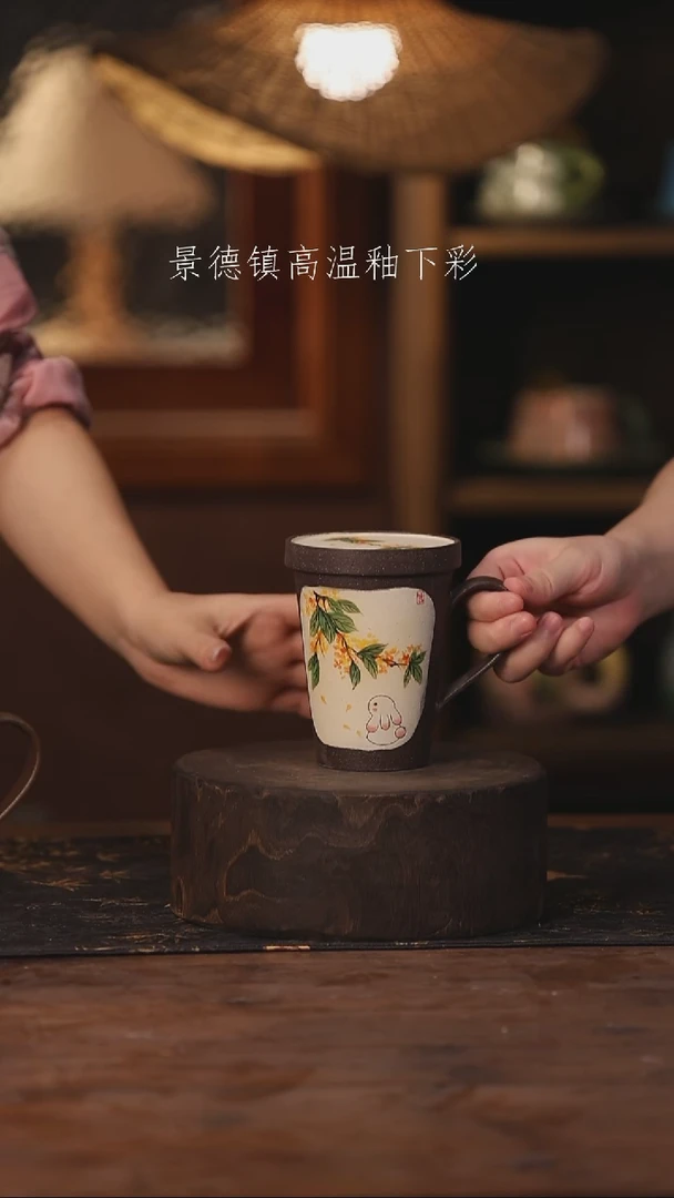 陶瓷景德镇高温釉下手绘陶瓷