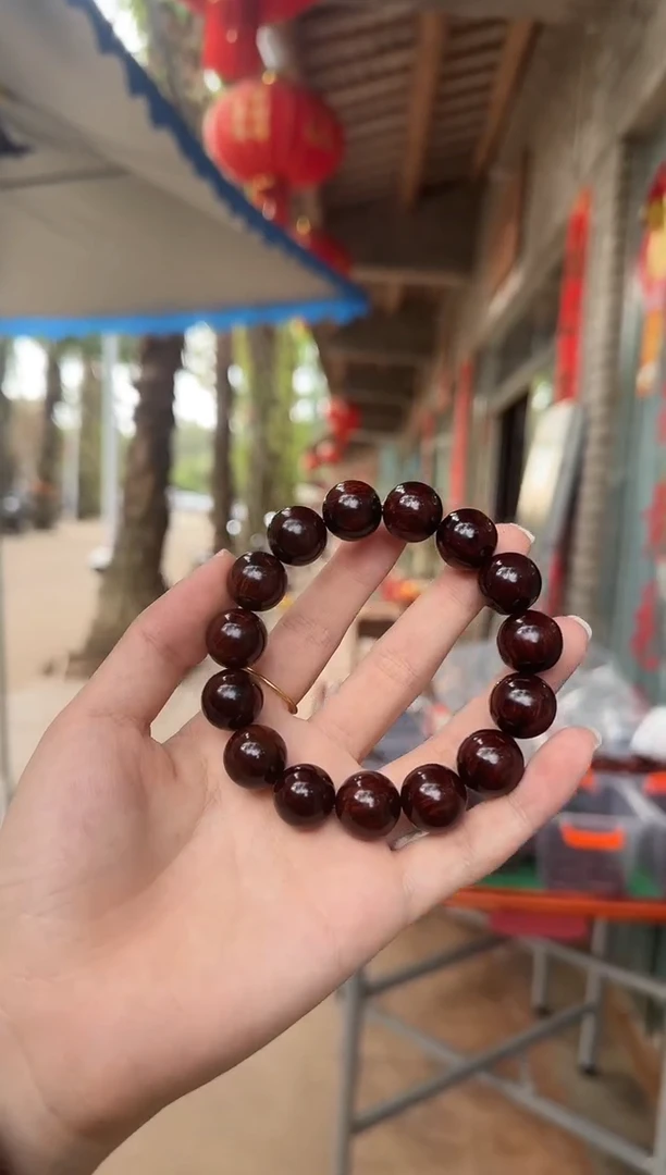 手串/手链黄花梨/降香黄檀1.5紫油梨紫红底土埋老料