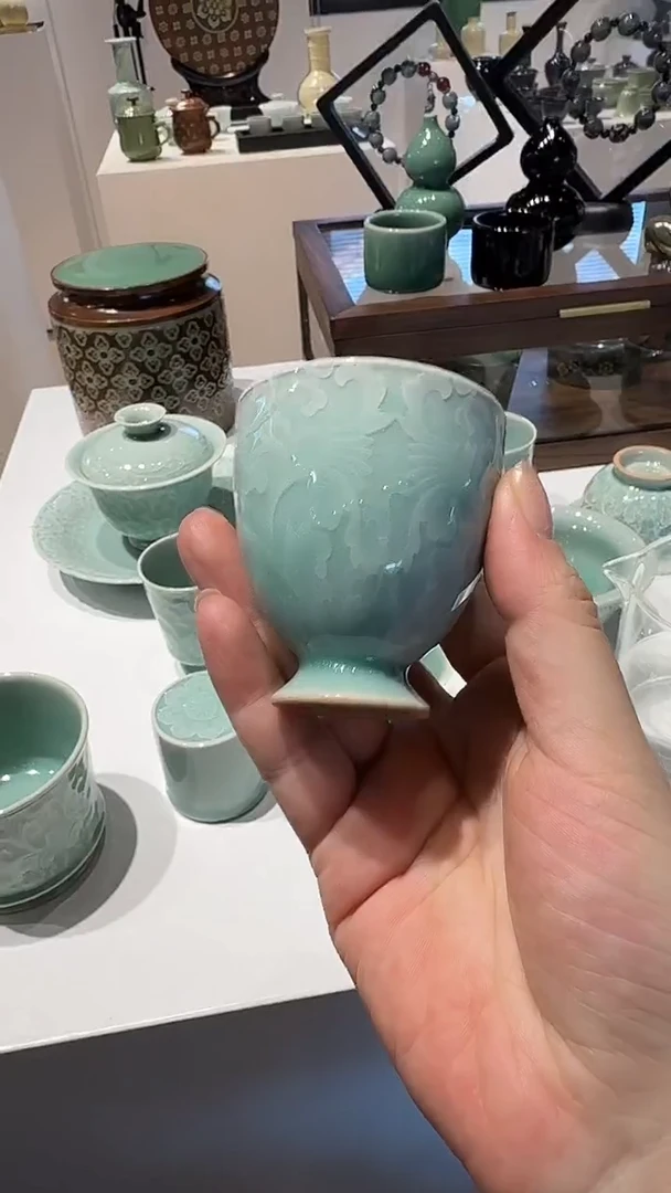 青瓷手工茶器包邮