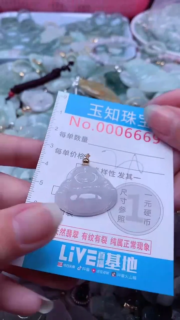 翡翠未镶嵌吊坠(不含链)6669